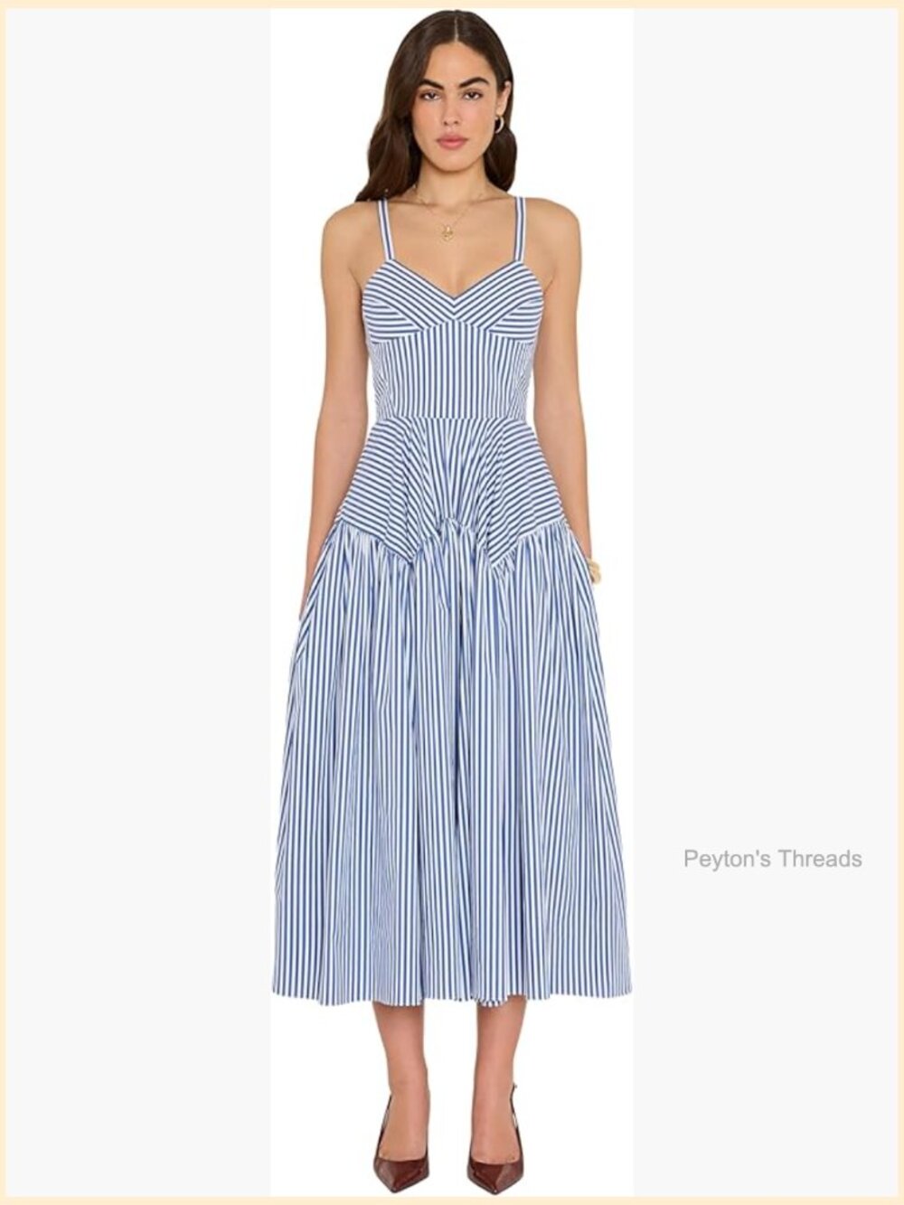 Tencel Midi Dress with Adjustable Straps - Picture 1 of 4